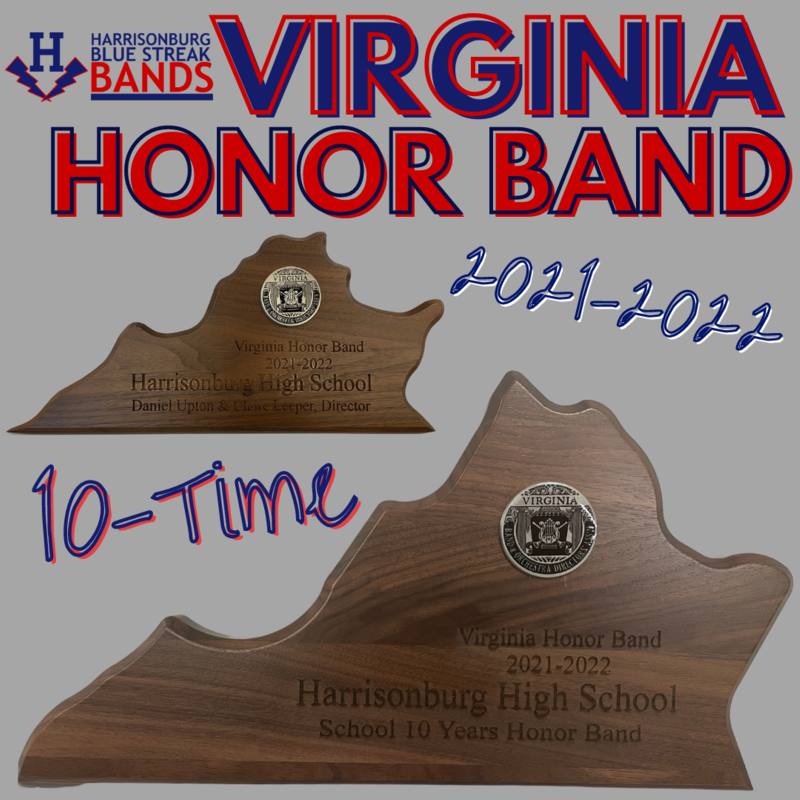 10 Time Virginia Honor band Plaques