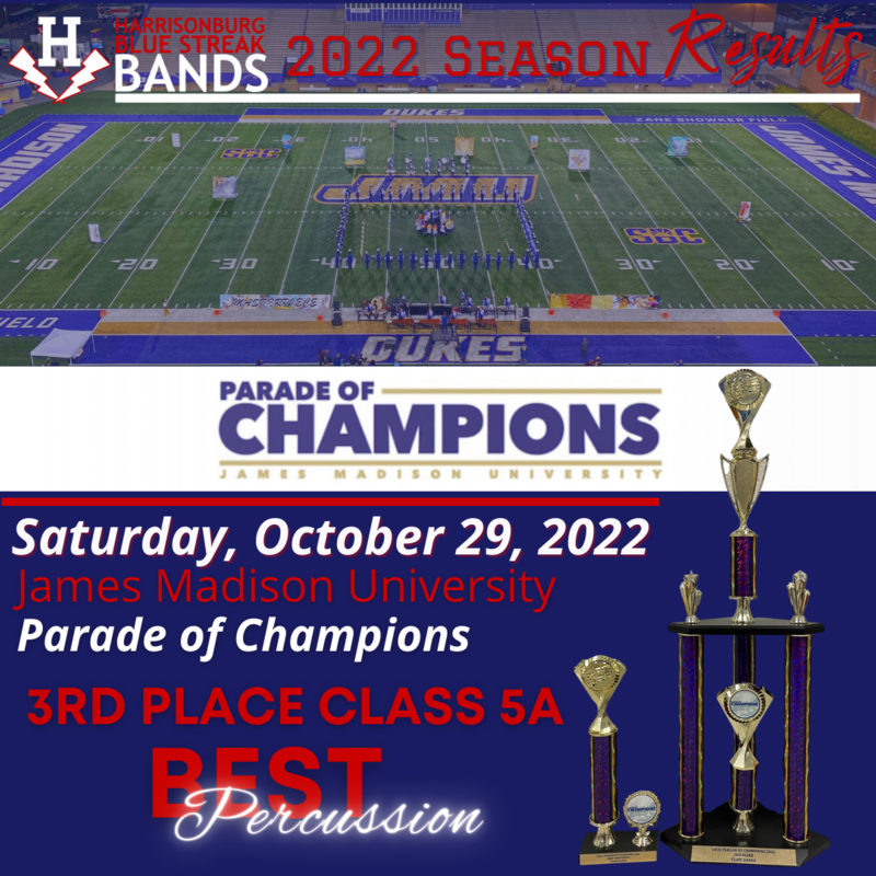 2022 JMU POC 3RD PLACE 5A. and best percussiion