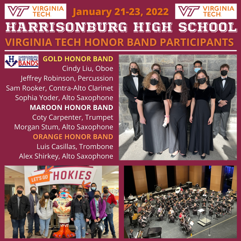 2022 VT Honor Band students from HHS