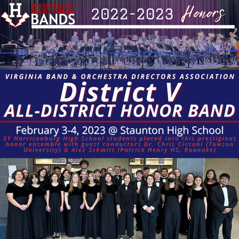 2023 All District Band students