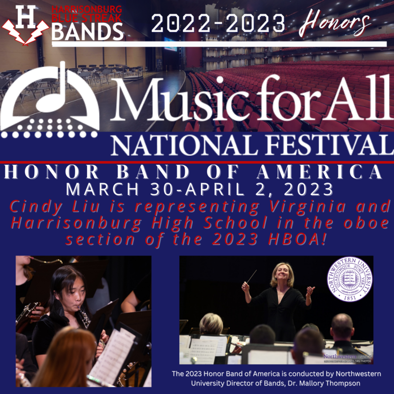 Cindy Liu 2023 Honor Band of America