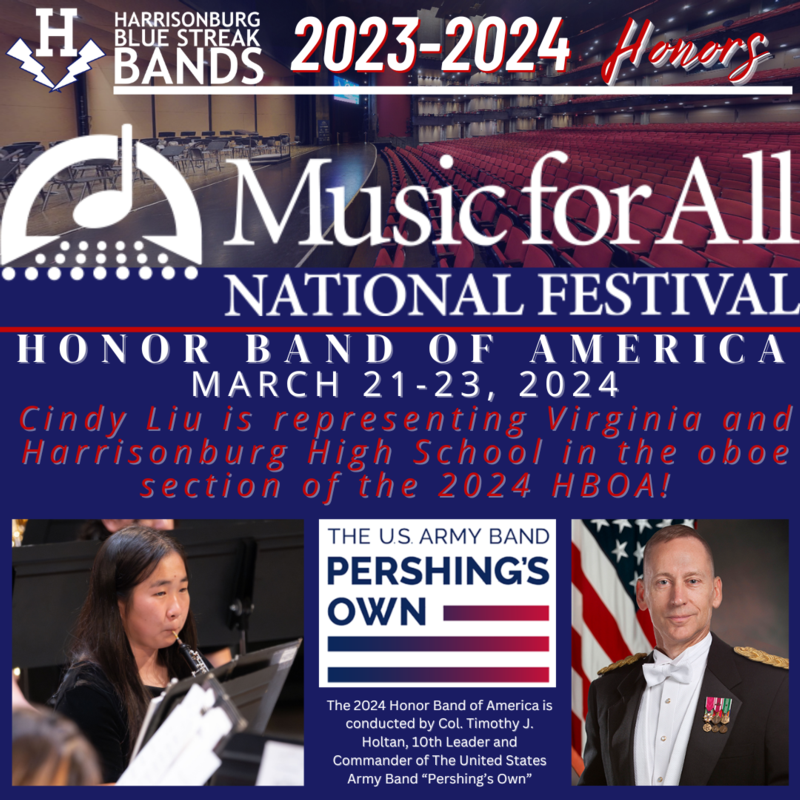 Cindy represents at 2024 Honor Band of America