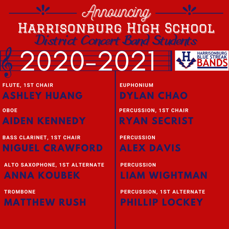 HHS All-District Concert Band students