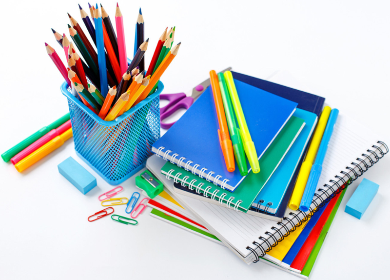 Pencils and notebooks